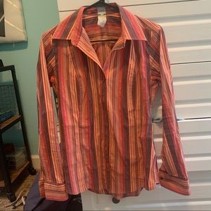 Striped button down shirt